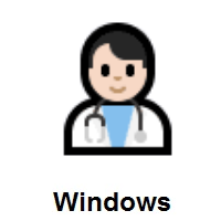 Man Health Worker: Light Skin Tone on Microsoft Windows