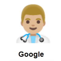 Man Health Worker: Medium-Light Skin Tone on Google Android