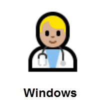 Man Health Worker: Medium-Light Skin Tone on Microsoft Windows