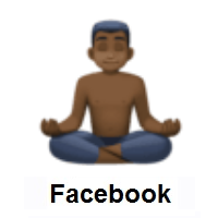 Man in Lotus Position: Dark Skin Tone on Facebook