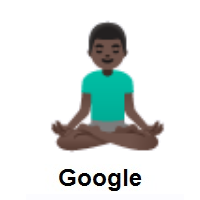 Man in Lotus Position: Dark Skin Tone on Google Android