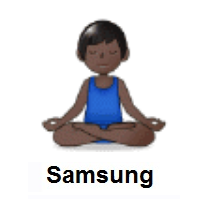 Man in Lotus Position: Dark Skin Tone on Samsung