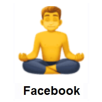 Man in Lotus Position on Facebook