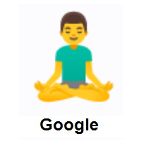 Man in Lotus Position on Google Android