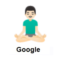 Man in Lotus Position: Light Skin Tone on Google Android