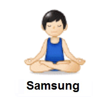 Man in Lotus Position: Light Skin Tone on Samsung