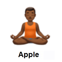 Man in Lotus Position: Medium-Dark Skin Tone on Apple iOS