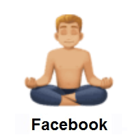 Man in Lotus Position: Medium-Light Skin Tone on Facebook