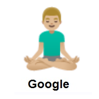 Man in Lotus Position: Medium-Light Skin Tone on Google Android