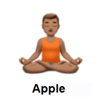 Man in Lotus Position: Medium Skin Tone on Apple iOS