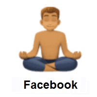 Man in Lotus Position: Medium Skin Tone on Facebook