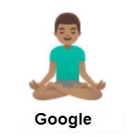 Man in Lotus Position: Medium Skin Tone on Google Android