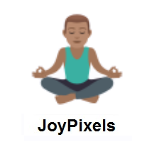 Man in Lotus Position: Medium Skin Tone on JoyPixels