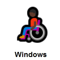 Man In Manual Wheelchair: Dark Skin Tone on Microsoft Windows