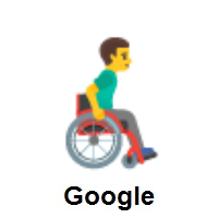 Man in Manual Wheelchair Facing Right on Google Android