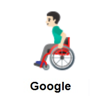 Man In Manual Wheelchair: Light Skin Tone on Google Android