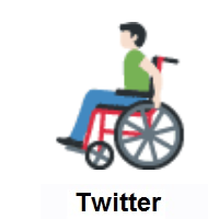 Man In Manual Wheelchair: Light Skin Tone on Twitter Twemoji
