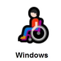 Man In Manual Wheelchair: Light Skin Tone on Microsoft Windows