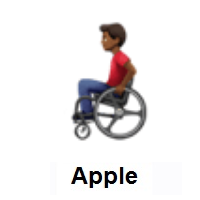 Man In Manual Wheelchair: Medium-Dark Skin Tone on Apple iOS