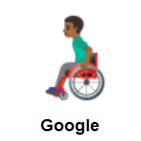 Man In Manual Wheelchair: Medium-Dark Skin Tone on Google Android