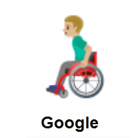 Man In Manual Wheelchair: Medium-Light Skin Tone on Google Android