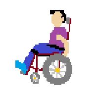Man In Manual Wheelchair: Medium-Light Skin Tone