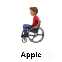Man In Manual Wheelchair: Medium Skin Tone on Apple iOS