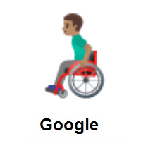 Man In Manual Wheelchair: Medium Skin Tone on Google Android