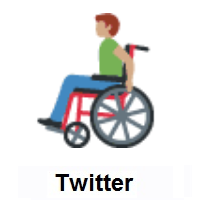Man In Manual Wheelchair: Medium Skin Tone on Twitter Twemoji
