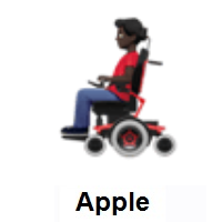 Man In Motorized Wheelchair: Dark Skin Tone on Apple iOS