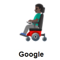 Man In Motorized Wheelchair: Dark Skin Tone on Google Android
