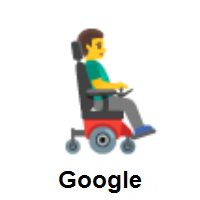Man in Motorized Wheelchair Facing Right on Google Android