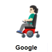 Man In Motorized Wheelchair: Light Skin Tone on Google Android