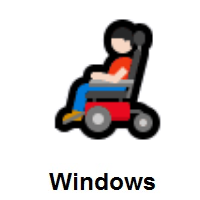 Man In Motorized Wheelchair: Light Skin Tone on Microsoft Windows