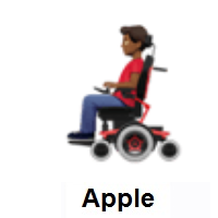 Man In Motorized Wheelchair: Medium-Dark Skin Tone on Apple iOS