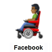 Man In Motorized Wheelchair: Medium-Dark Skin Tone on Facebook