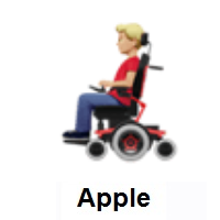 Man In Motorized Wheelchair: Medium-Light Skin Tone on Apple iOS