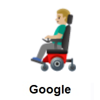 Man In Motorized Wheelchair: Medium-Light Skin Tone on Google Android