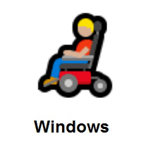 Man In Motorized Wheelchair: Medium-Light Skin Tone on Microsoft Windows