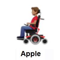 Man In Motorized Wheelchair: Medium Skin Tone on Apple iOS