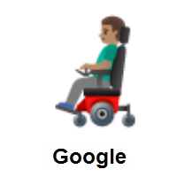 Man In Motorized Wheelchair: Medium Skin Tone on Google Android