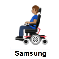 Man In Motorized Wheelchair: Medium Skin Tone on Samsung