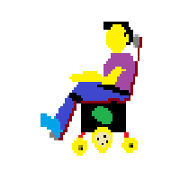 Man In Motorized Wheelchair