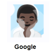 Man in Steamy Room: Dark Skin Tone on Google Android