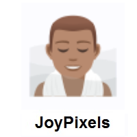 Man in Steamy Room: Medium Skin Tone on JoyPixels