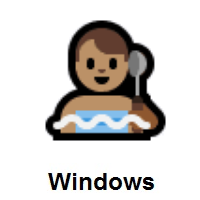 Man in Steamy Room: Medium Skin Tone on Microsoft Windows