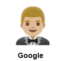 Man in Tuxedo: Medium-Light Skin Tone on Google Android