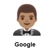 Man in Tuxedo: Medium Skin Tone on Google Android