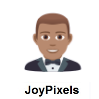 Man in Tuxedo: Medium Skin Tone on JoyPixels