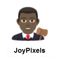 Man Judge: Dark Skin Tone on JoyPixels